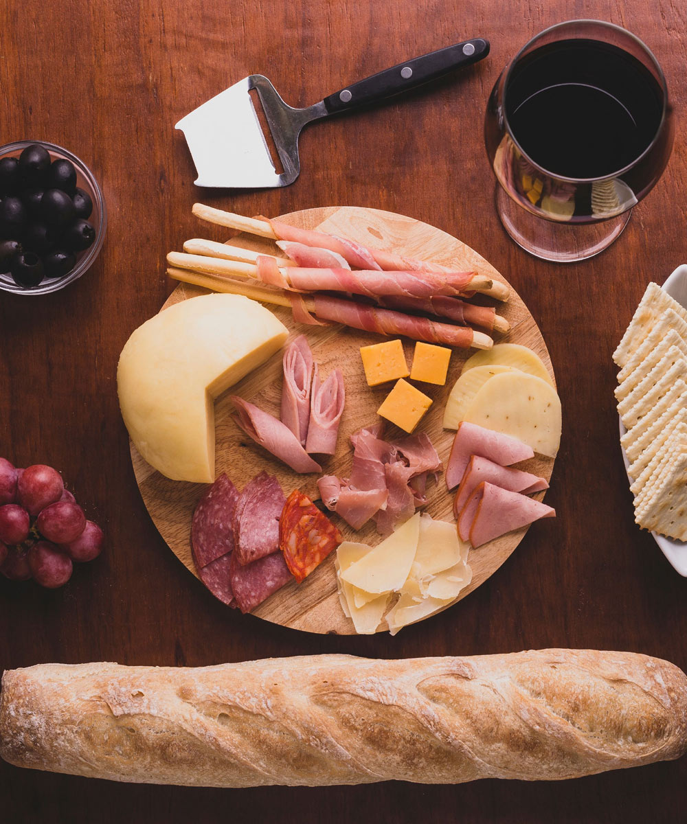 Oberon Wines with cheese and charcuterie